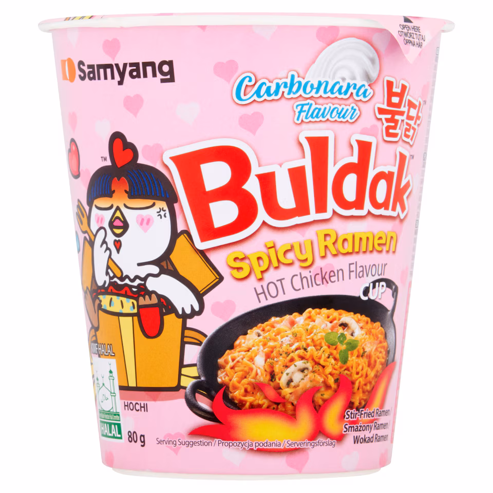Samyang Buldak Spicy Ramen Hot Chicken & Carbonara Flavor 80g