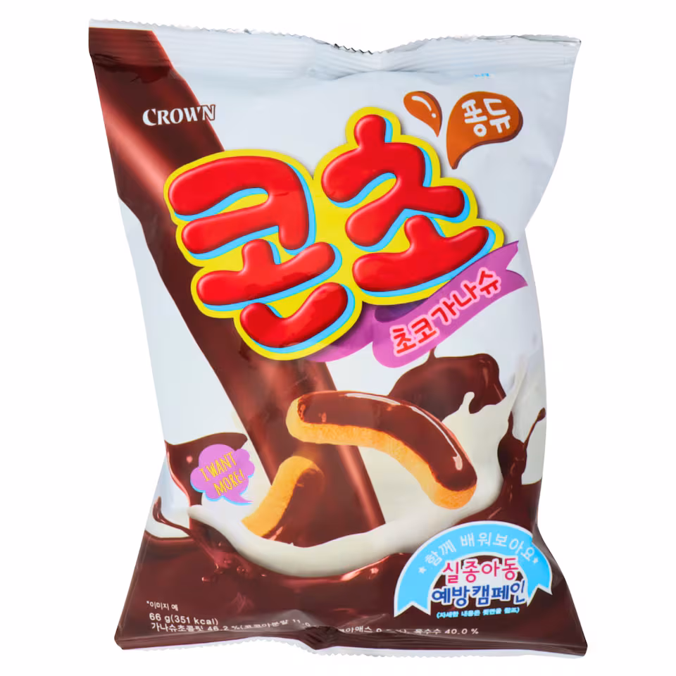 Crown Chocolate Flavoured Corn Snack 66g