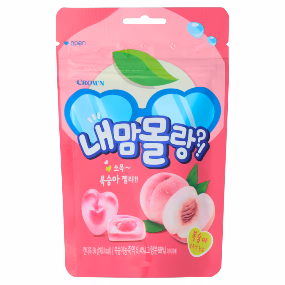 Crown Peach Flavoured Filled Gummies 50g