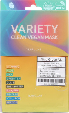 Barulab The Clean Vegan Mask Variety