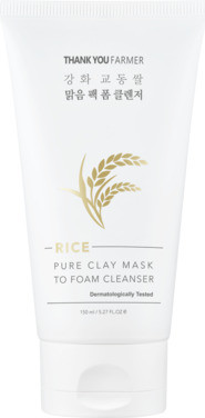 Rice Pure Clay Mask To Foam Cleanser
