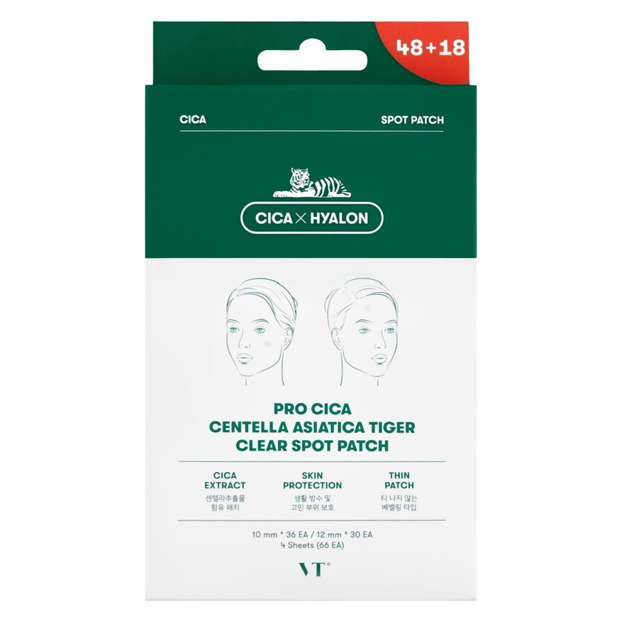 VT Cosmetics Pro Cica Centella Asiatica Tiger Clear Spot Patch 66pcs