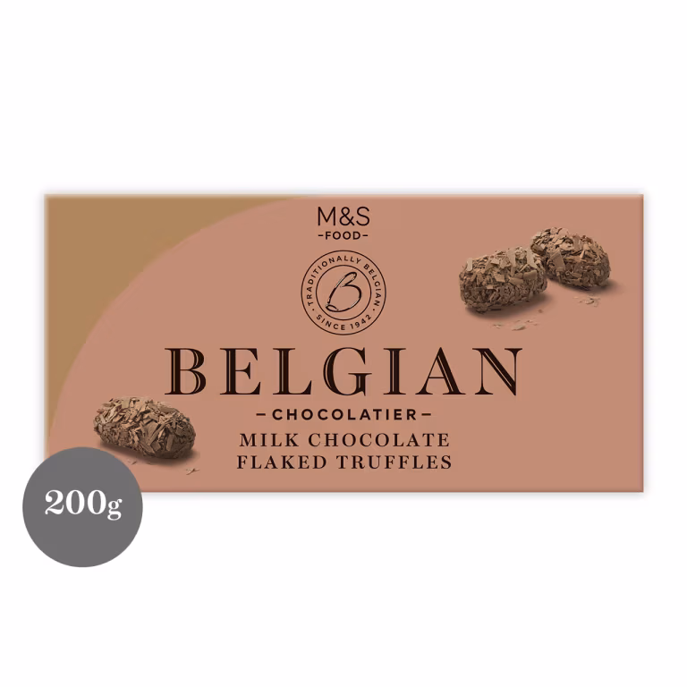 M&S Belgian Chocolatier Milk Chocolate Flaked Truffles