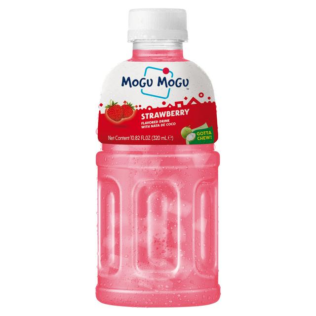 Mogu Mogu Strawberry Flavored Drink with Nata de Coco 320ml