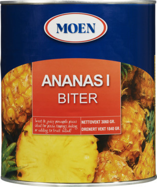 Ananas i Biter 3kg Moen