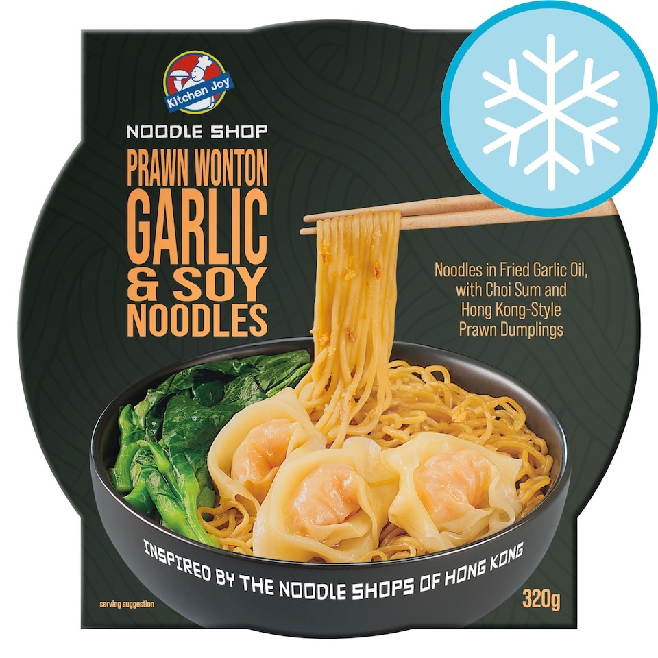 Kitchen Joy Garlic & Soy Prawn Wonton Noodles 320g
