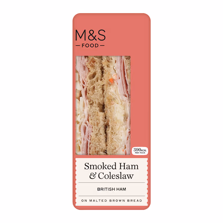 M&S Smoked Ham and Coleslaw Sandwich