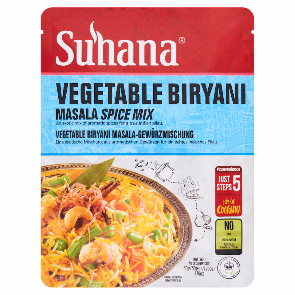 Suhana Vegetable Biryani Masala Spice Mix 50g