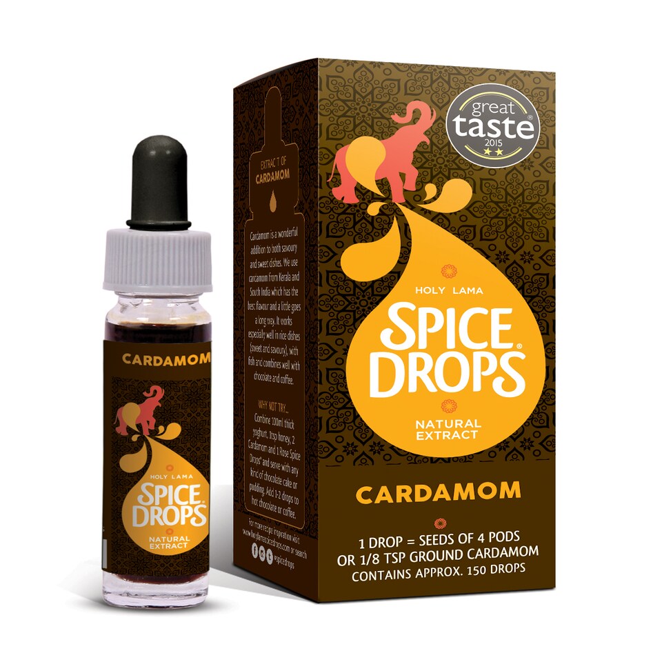 Spice Drops Cardamom Natural Extract 5ml – Concentrated Flavoring for Tea, Coffee, Baking & Desserts