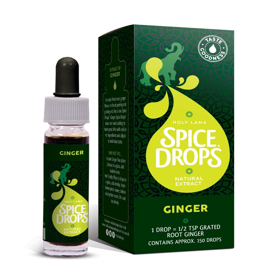 Spice Drops Ginger Natural Extract 5ml – Concentrated Flavoring for Tea, Cooking, Baking & Drinks