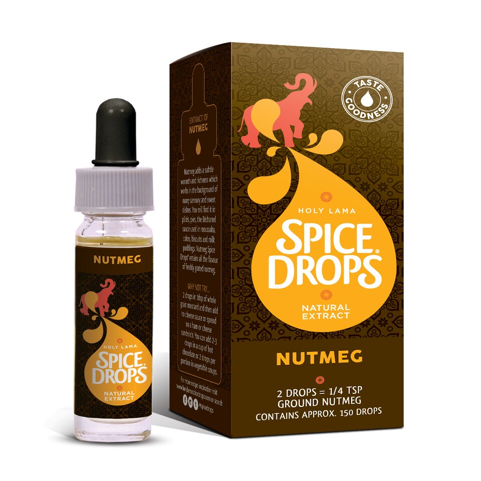Spice Drops Nutmeg Natural Extract 5ml – Food Flavouring for Baking, Desserts & Cooking