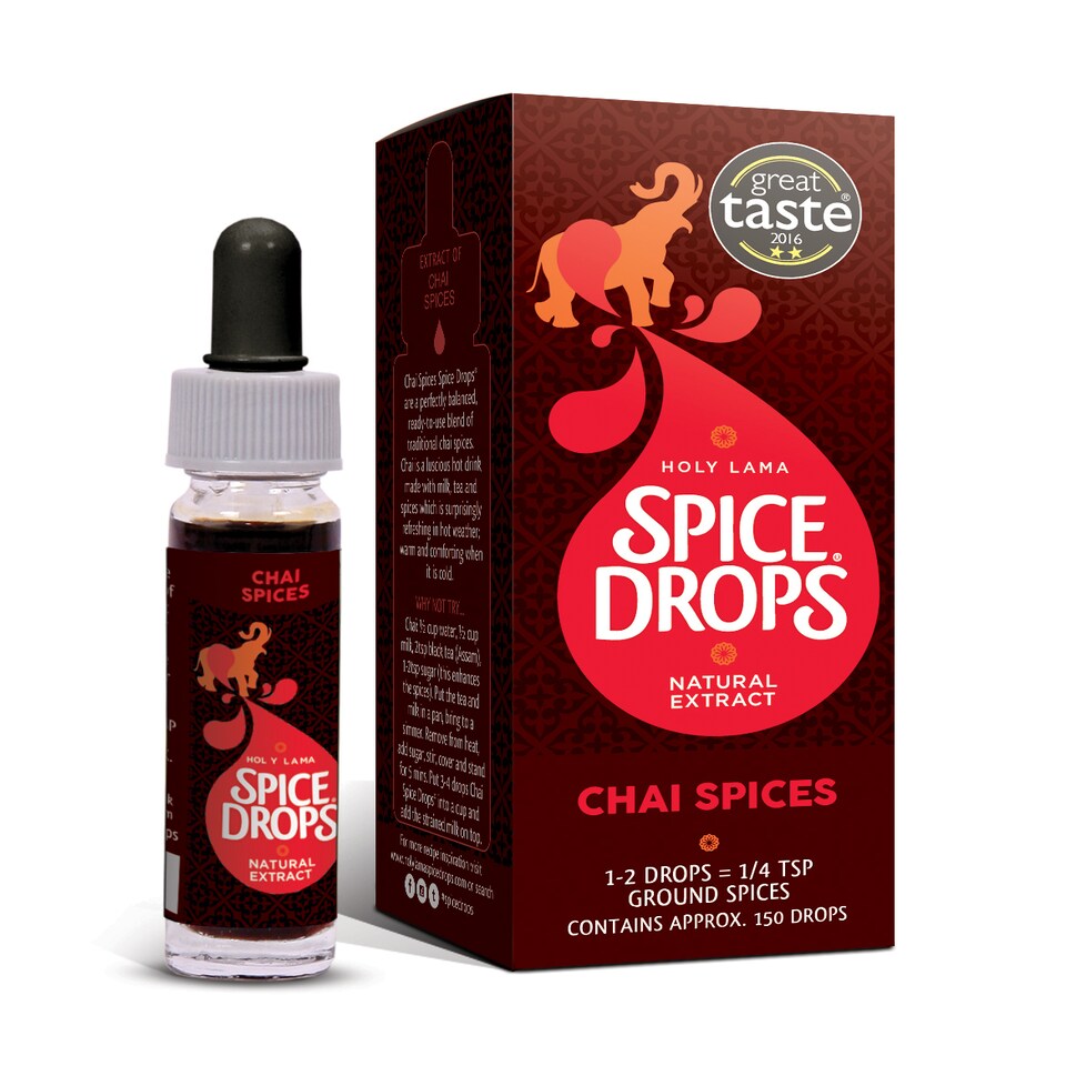 Spice Drops Chai Spices (Tea Masala) Natural Extract 5ml – Concentrated Flavoring for Tea, Coffee, Drinks & Baking