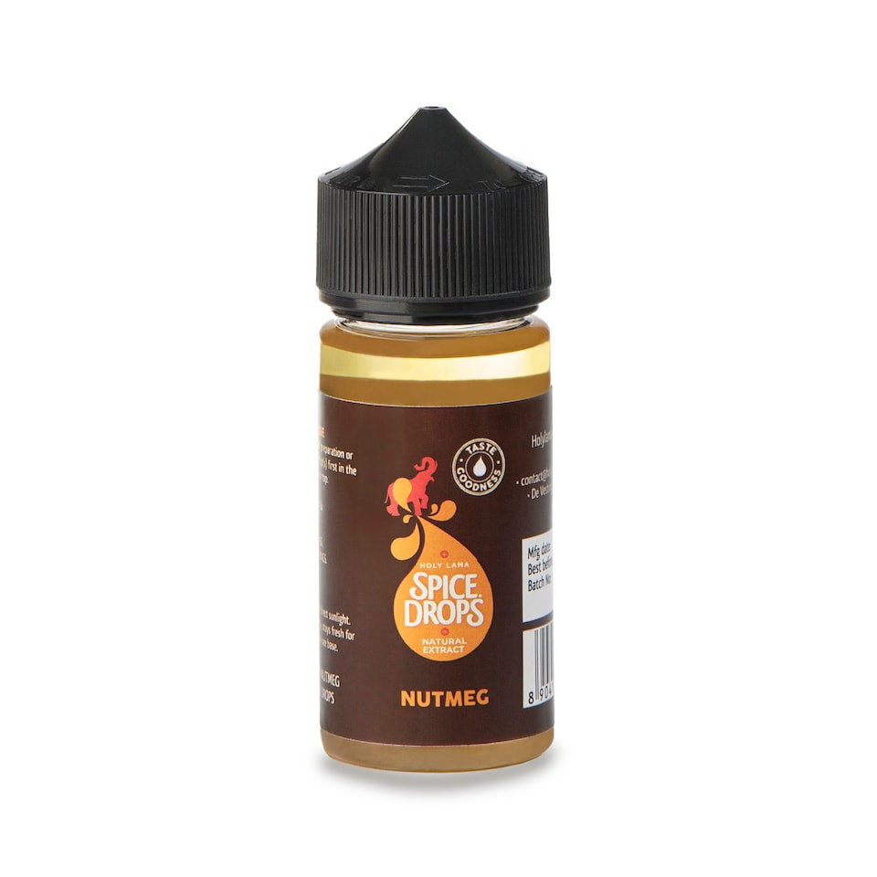 Spice Drops Nutmeg Food Flavouring 100ml – Liquid Flavouring for Baking, Drinks & Cooking