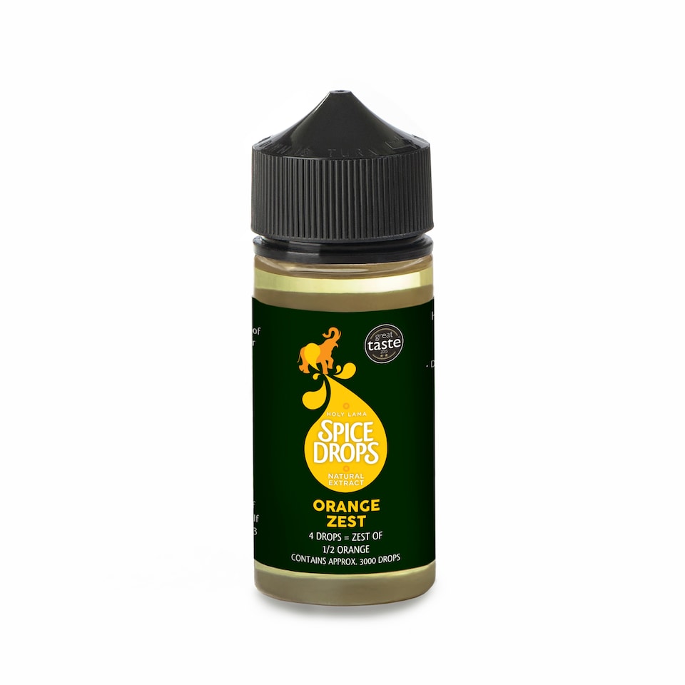 Spice Drops Orange Zest Food Flavouring 100ml – Liquid Flavouring for Baking, Drinks & Desserts