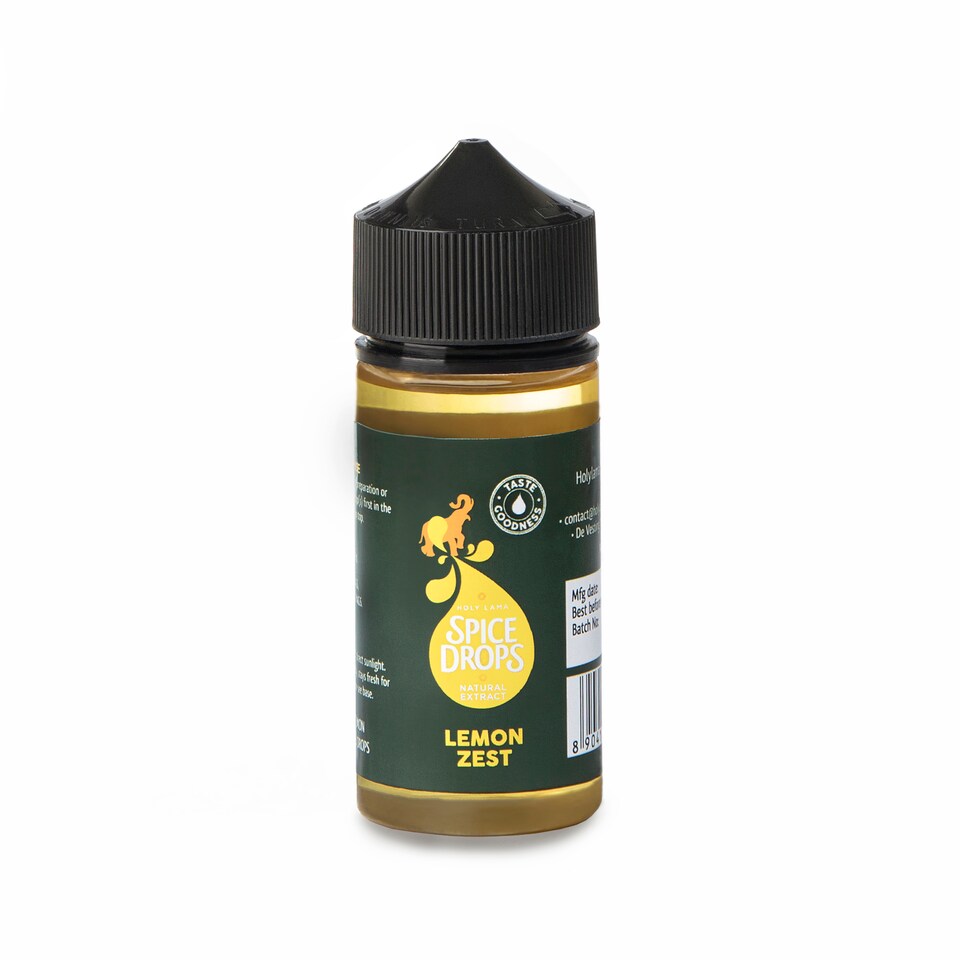 Spice Drops Lemon Zest Food Flavouring 100ml – Liquid Flavouring for Baking, Drinks & Desserts