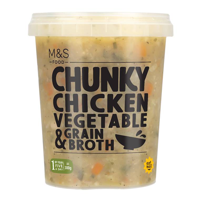 M&S Chicken, Vegetable And Grain Broth