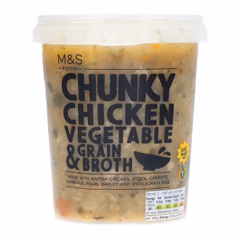 M&S Chicken, Vegetable And Grain Broth