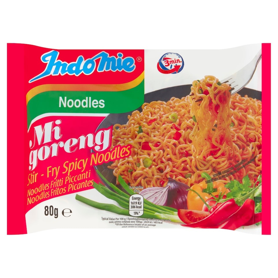 Indomie Mi Goreng Stir-Fry Spicy Noodles 80g