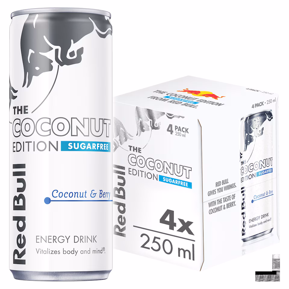 Red Bull Sugar Free Coconut Edition Energy Drink 4 x 250ml