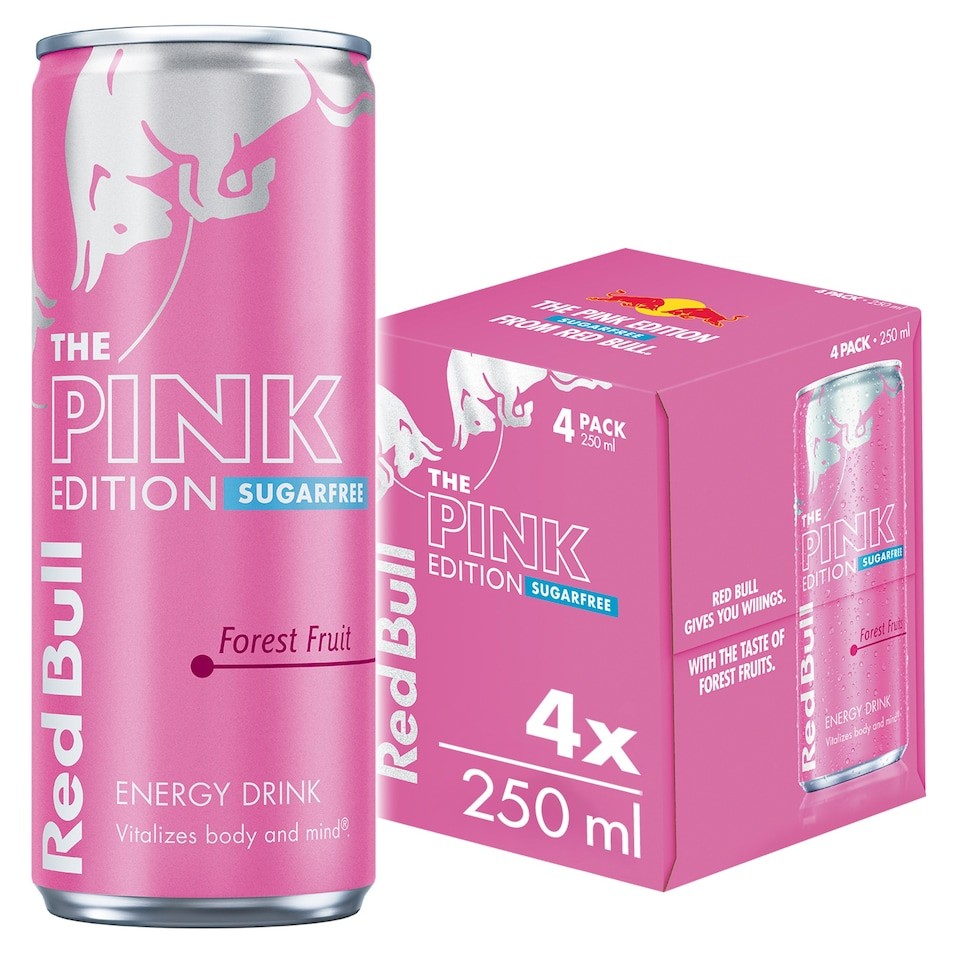 Red Bull The Pink Edition Sugarfree Energy Drink - Forest Fruit 4 x 250ml