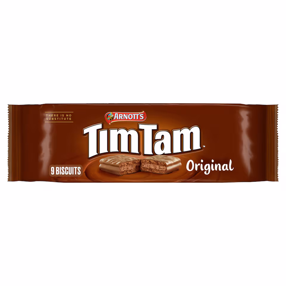 Tim Tam Original Chocolatey Biscuit Bars 9 Pieces 163g