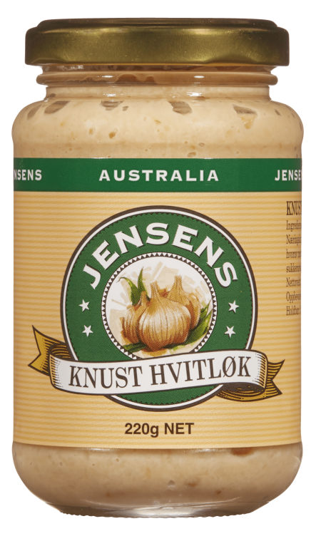 Hvitløk Knust 220g Jensen