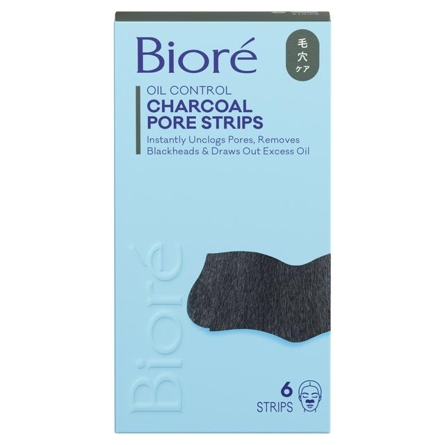 Biore Charcoal Deep Cleansing Pore Nose Strips x6