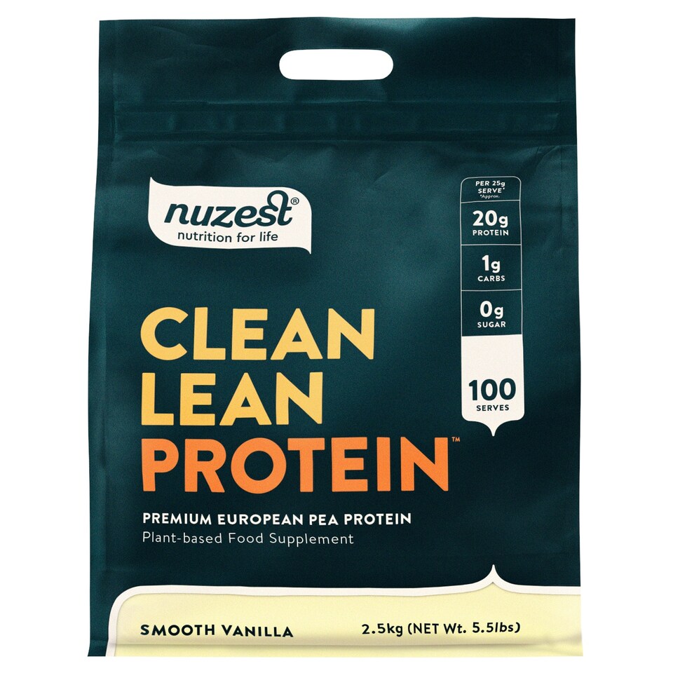 Nuzest Clean Lean Protein Vegan Pea Protein Powder Smooth Vanilla 2.5kg 100 Servings