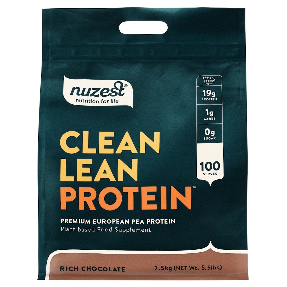 Nuzest Clean Lean Protein Vegan Pea Protein Powder Rich Chocolate 2.5kg 100 Servings