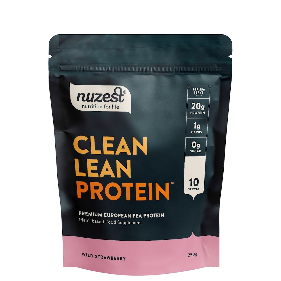Nuzest Clean Lean Protein Vegan Pea Protein Powder Wild Strawberry 250g 10 Servings