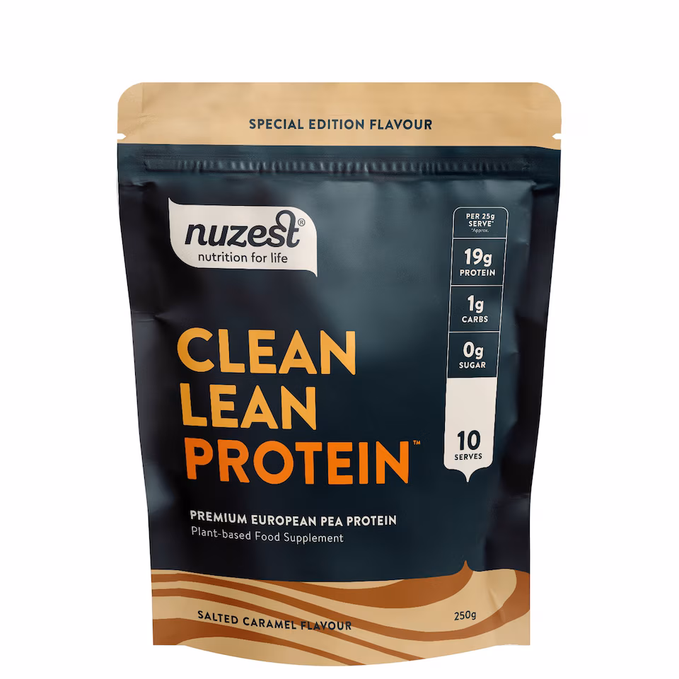 Nuzest Clean Lean Protein Vegan Pea Protein Powder Salted Caramel 250g 10 Servings
