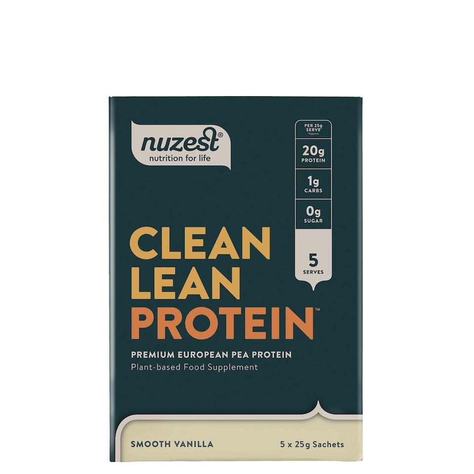 Nuzest Clean Lean Protein Vegan Pea Protein Powder Smooth Vanilla 5 x 25g Servings
