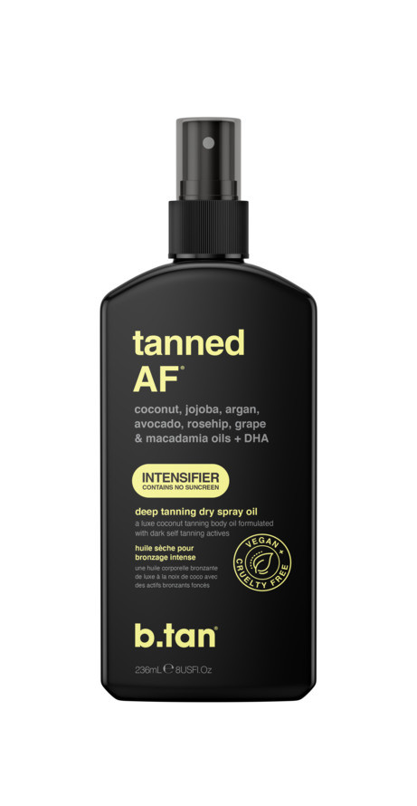 b.tan Tanned AF Intensifier Deep Tanning Dry Spray Oil 236 ml