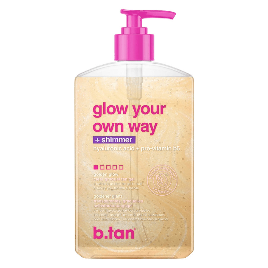 b.tan Glow Your Own Way Shimmer Gradual Self Tan Gel 591ml