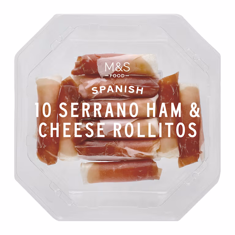 M&S 10 Spanish Serrano Ham and Manchego Rollitos