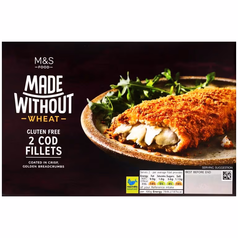 M&S Made Without Wheat Gluten Free Cod Fillets