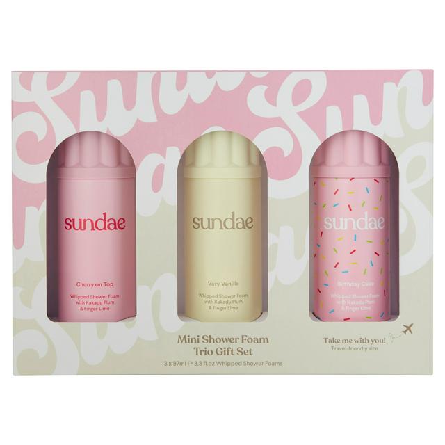 Sundae 3 x 97ml Mini Shower Foam Trio Gift Set