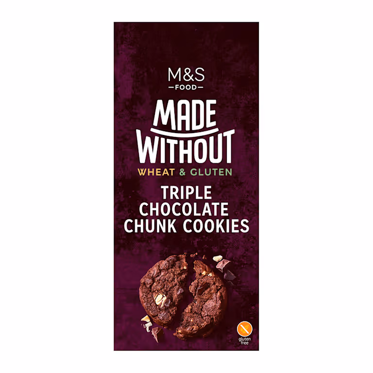 M&S Made Without Wheat Triple Chocolate Chunk Cookies