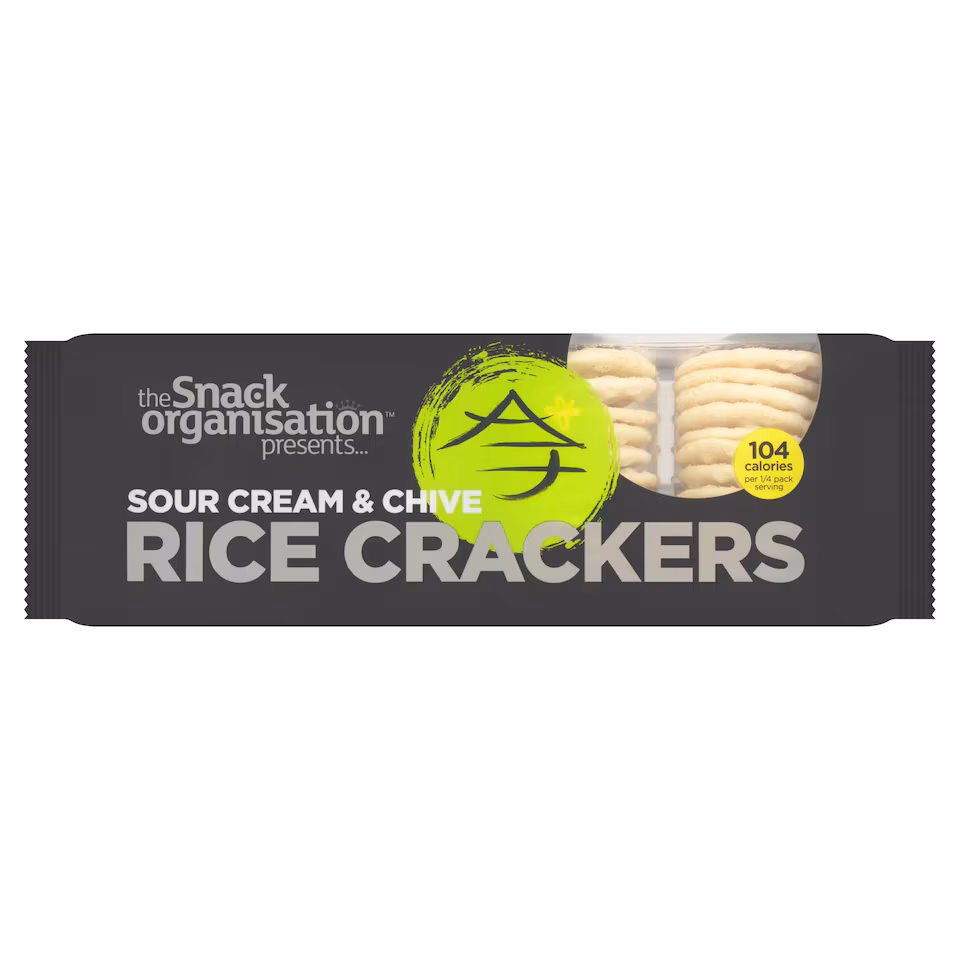 The Snack Organisation Rice Crackers - Sour Cream & Chive 100g