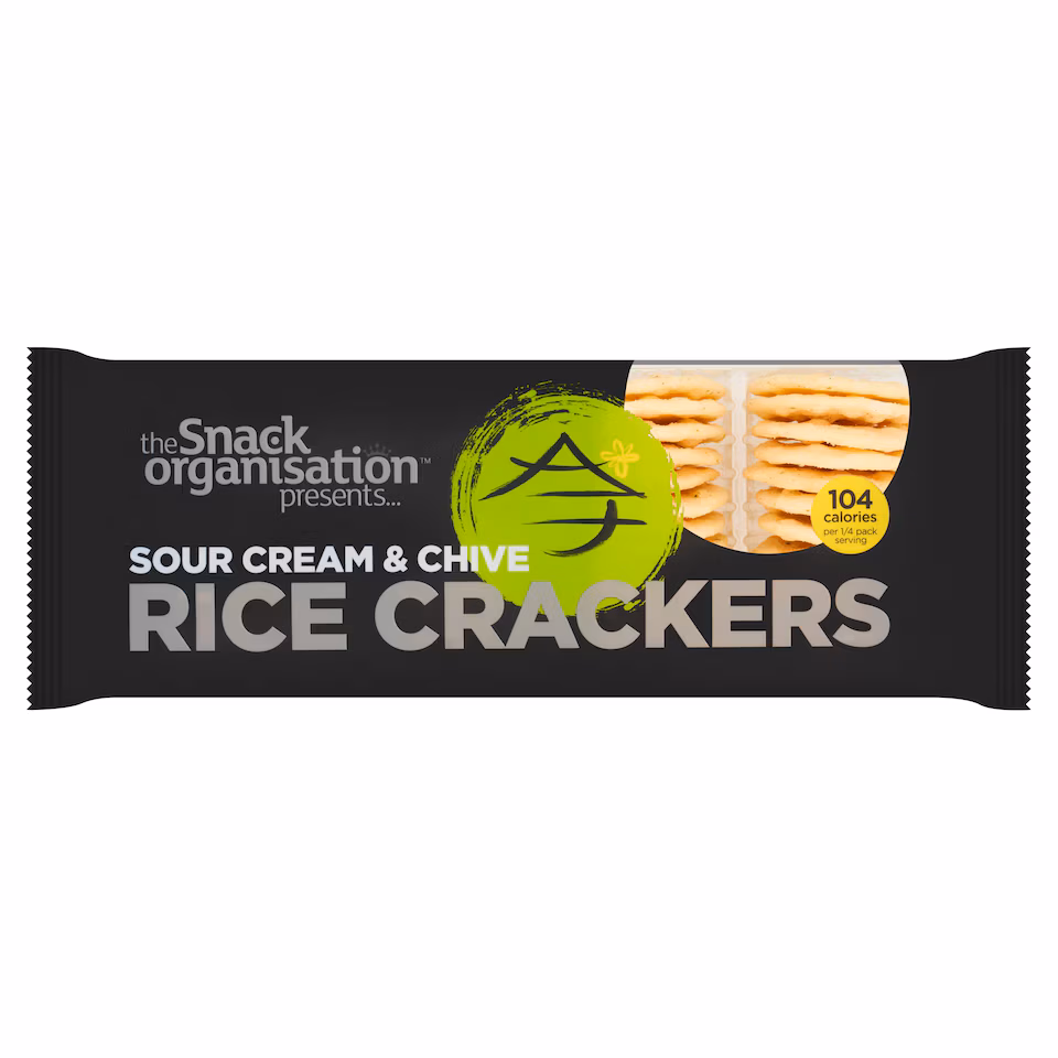 The Snack Organisation Rice Crackers - Sour Cream & Chive 100g