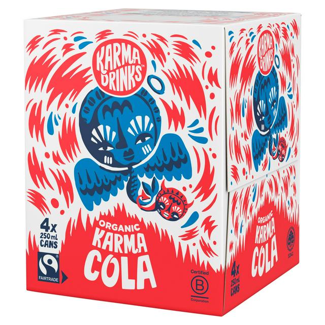 Karma Drinks Organic Cola Cans 4 x 250ml