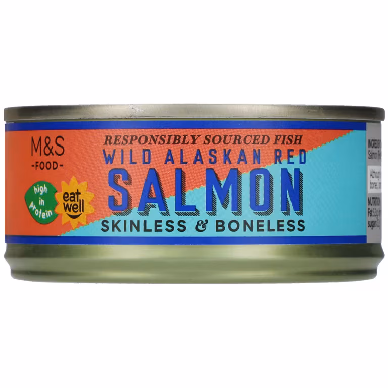 M&S Wild Alaskan Red Salmon Skinless & Boneless