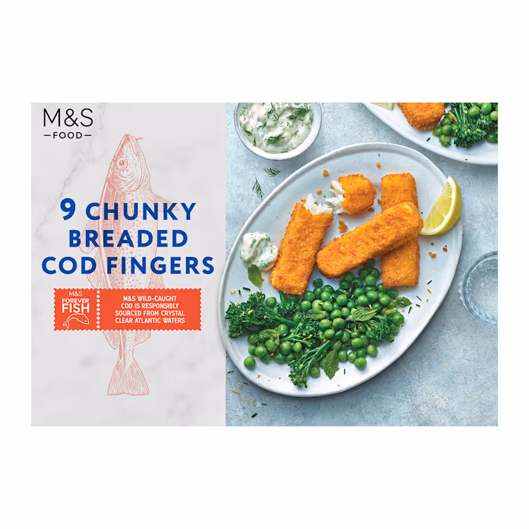 M&S 9 Chunky Breaded Cod Fingers