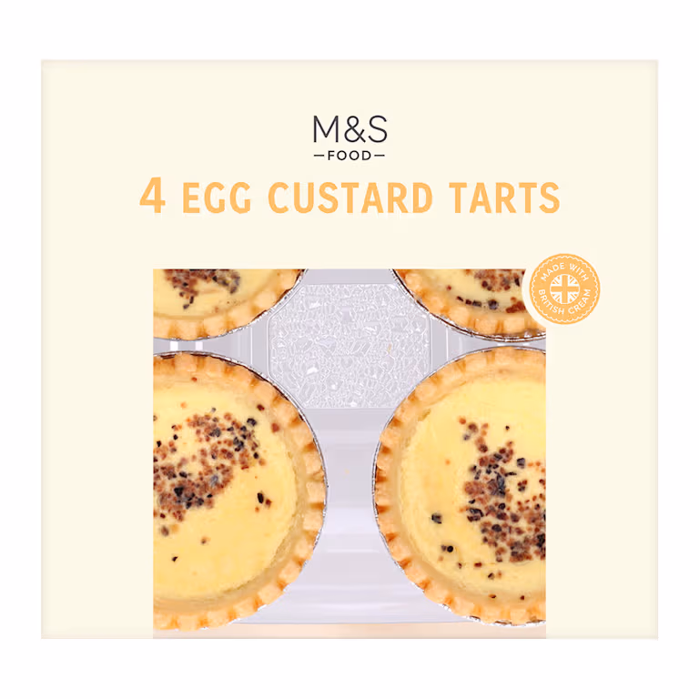M&S 4 Egg Custard Tarts