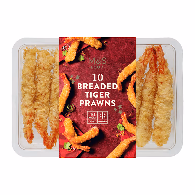 M&S 10 Breaded Tiger Prawns