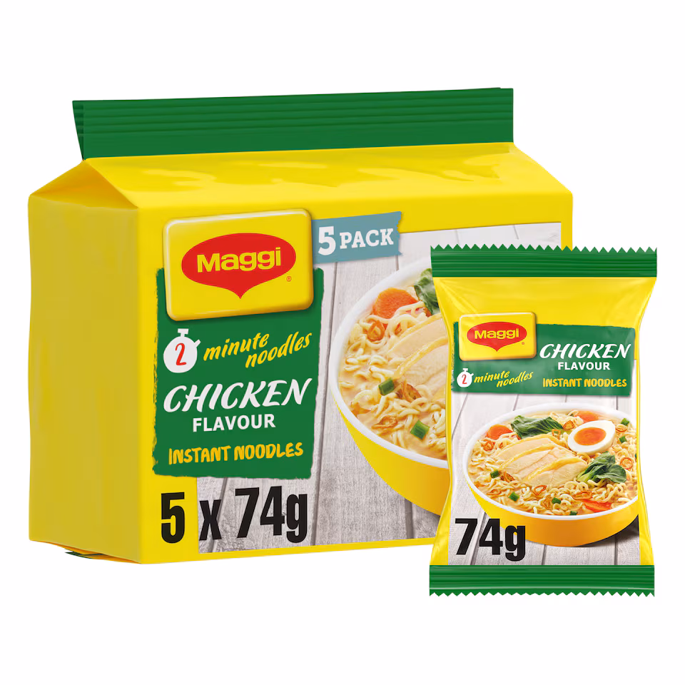 Maggi 2-Minute Instant Noodles - Chicken Flavour 5 x 74g