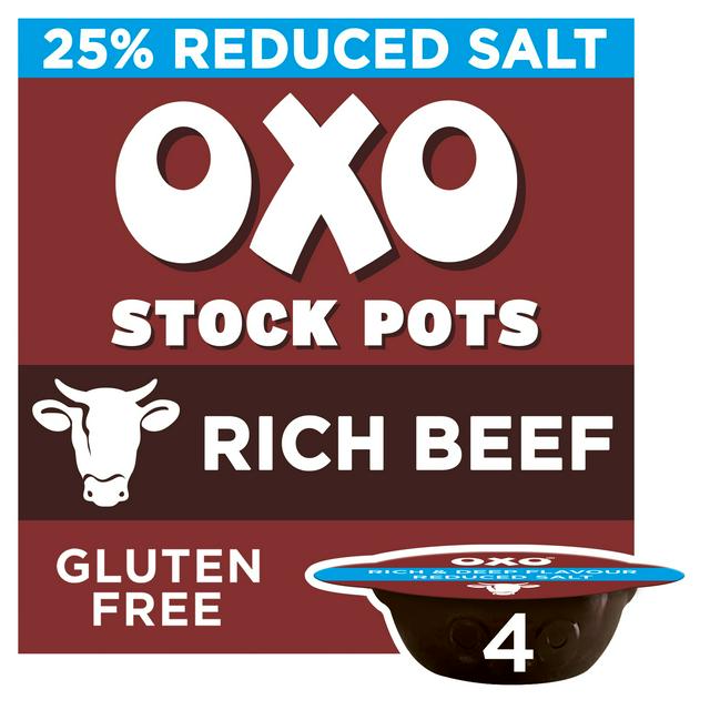Oxo Reduced Salt Beef with Onion & Rosemary Stock Pots x4 80g