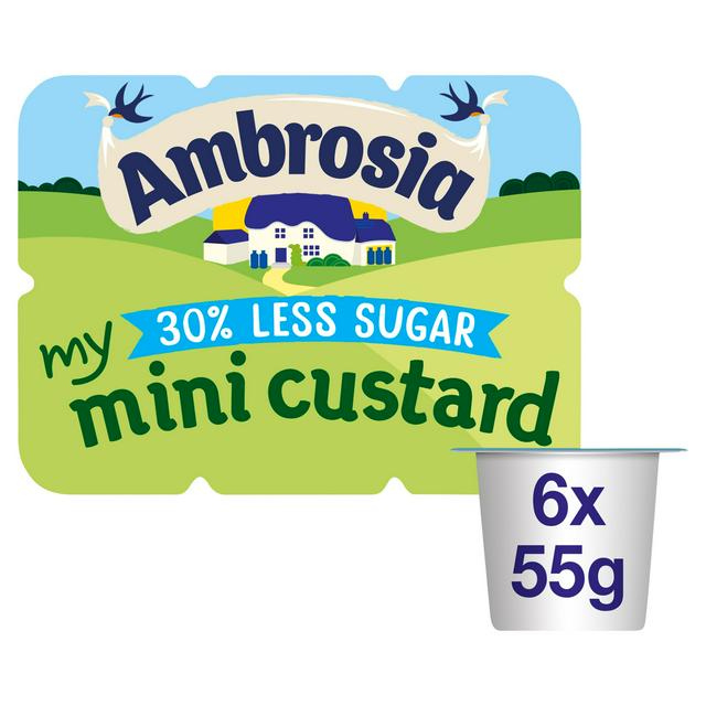 Ambrosia My Mini Custard 30% Reduced Sugar 6x55g