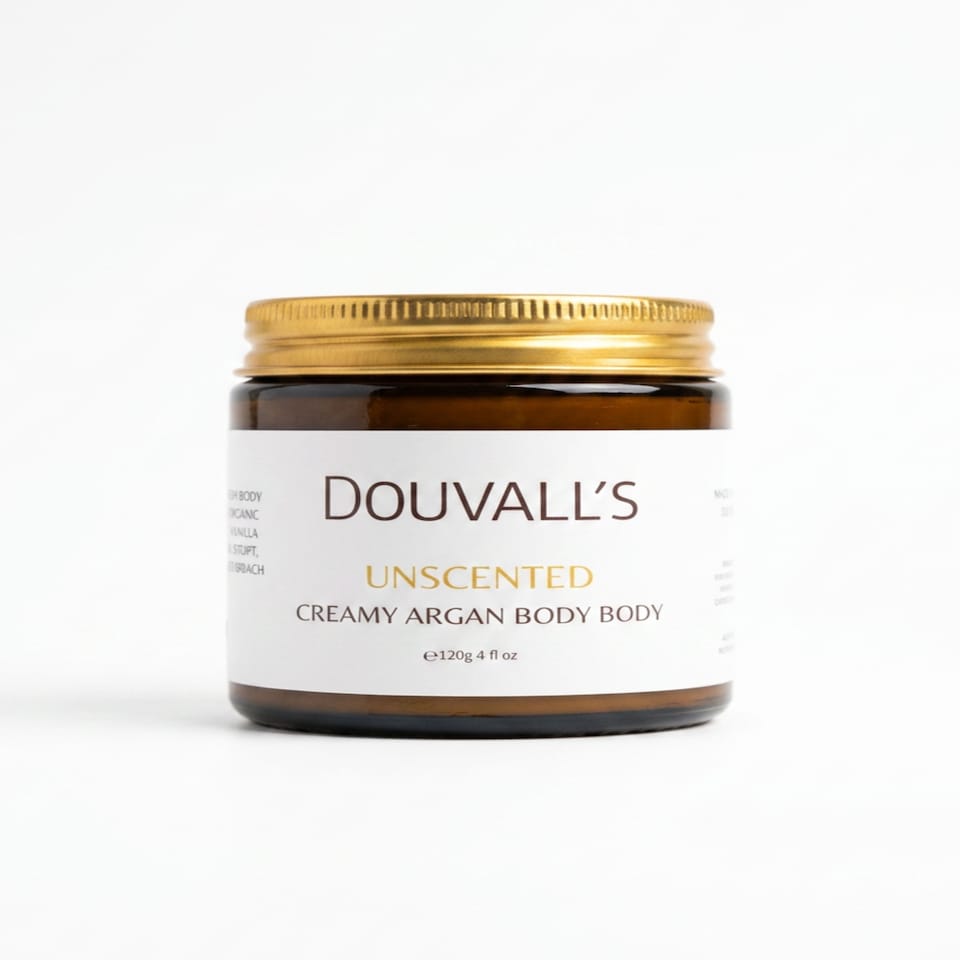 Organic Creamy Argan Body Butter 100g | Luxurious Hydration in Six Scents Unscented