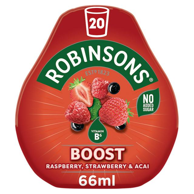 Robinsons Boost Benefit Drops Raspberry Strawberry & Acai with Vitamin B6 66ml